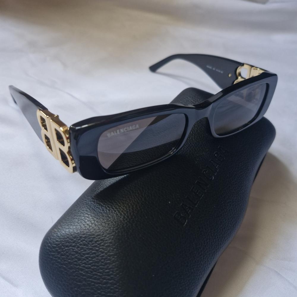 BALENCIAGA Dynasty Rectangle Sunglasses Black