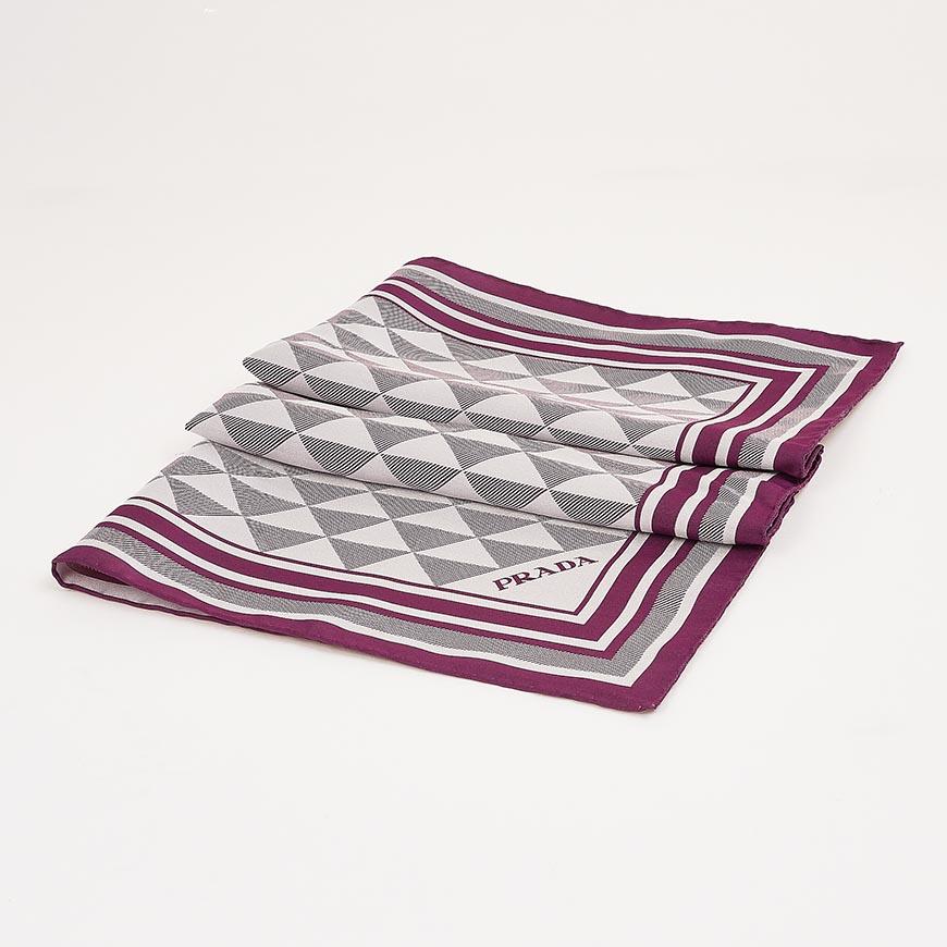PRADA Women's Silk Jacquard Scarf 1FF004 2C81 F0203 1
