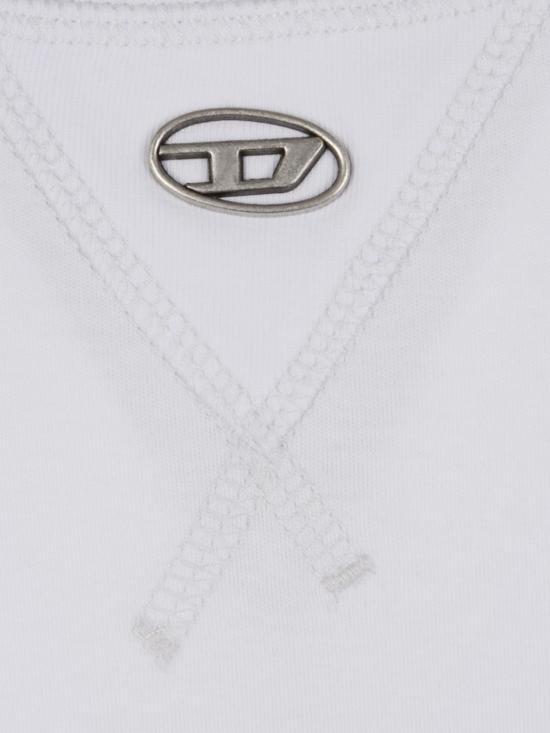 DIESEL Short Sleeve T-Shirt Men’s Casual Cotton Tee A199630AIJU100 WHITE DOM
