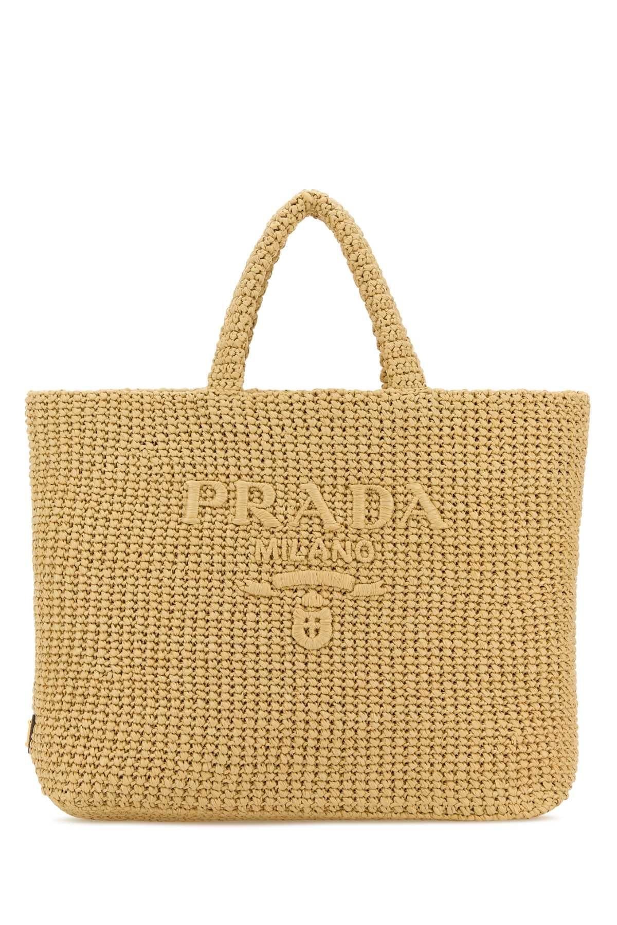PRADA Leather Tote Bag Black
