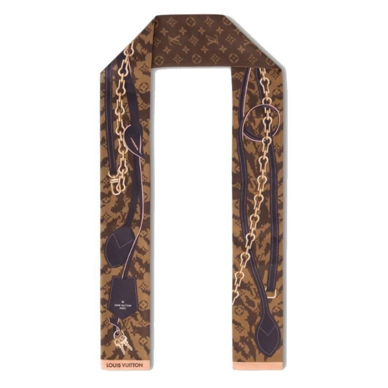 Louis Vuitton Tigregram Silk Bandana Scarf