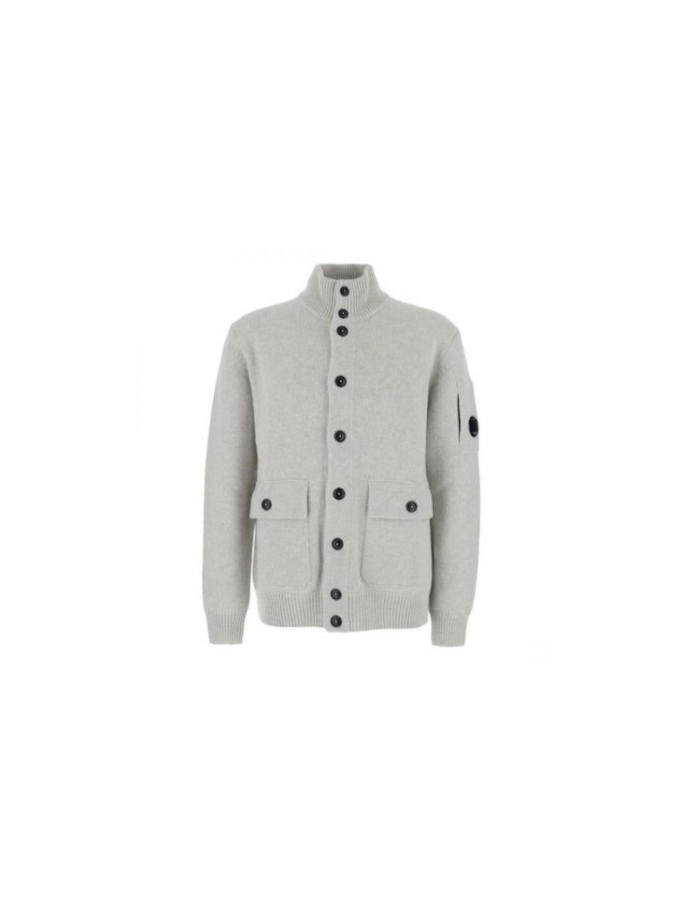 CP Company Compact Cotton Full Bottom Lens Knit Cardigan