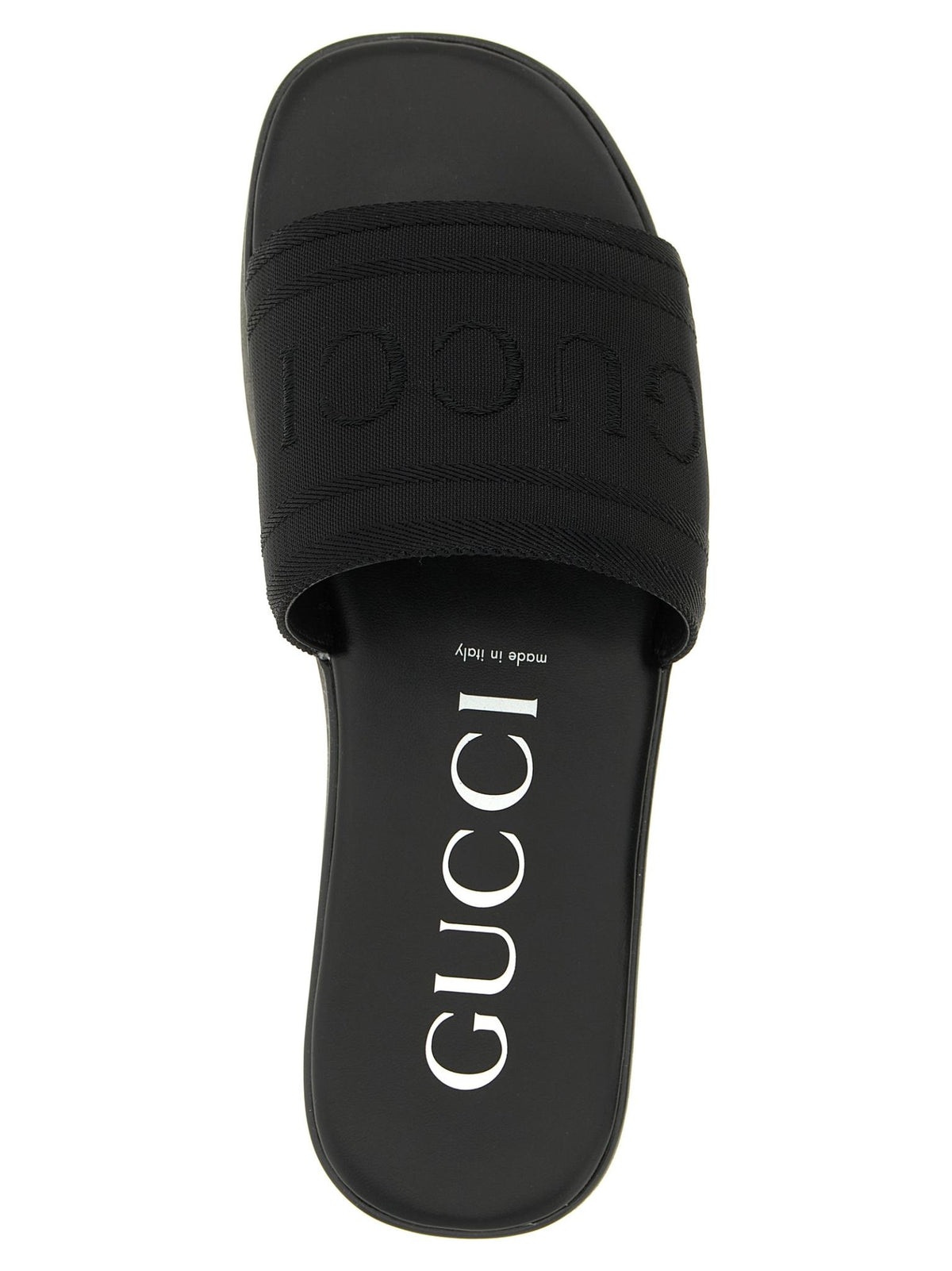 GUCCI Black Leather Sandals for Men