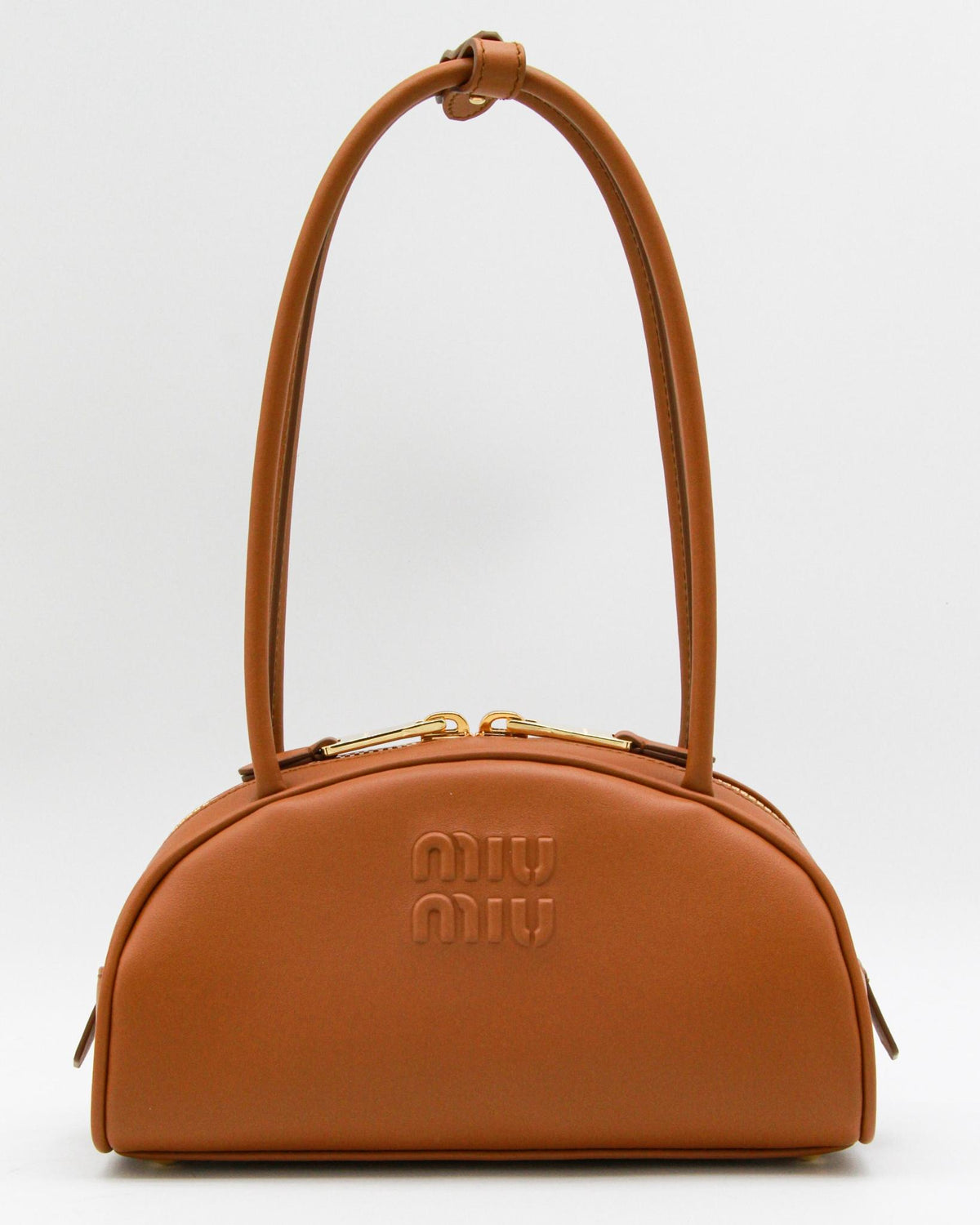 Miu Miu Leather Shoulder Bag Cream