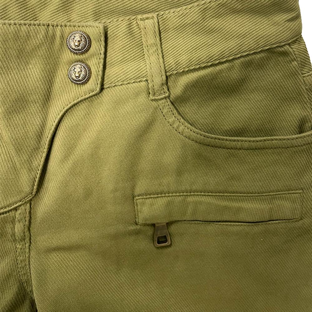 Balmain Khaki Multi-Pocket Cargo Pants 5360 173N C3901