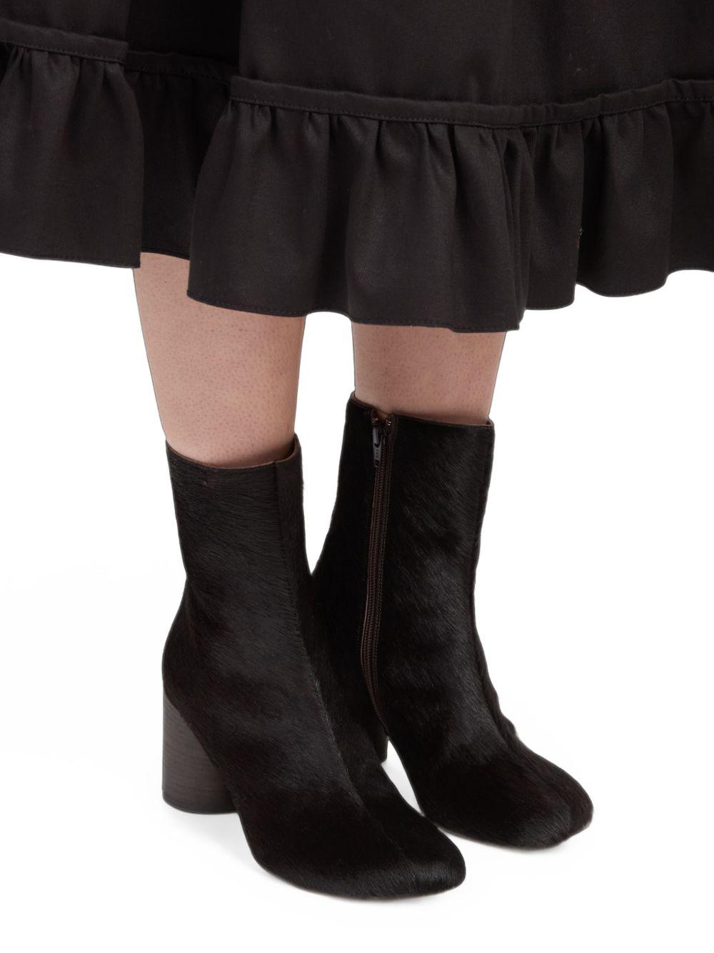 Maison Margiela Leather Ankle Boots Women’s Tan Block Heel Booties