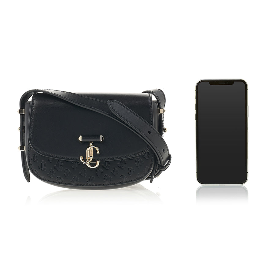 Jimmy Choo Women's Varenne Small Satchel Shoulder Bag KZZ BLACK