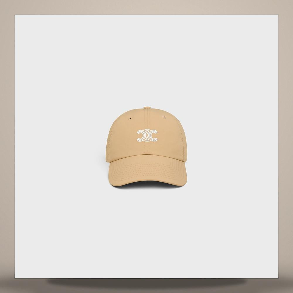 CELINE Washed Cotton Gabardine White Bordeaux Baseball Cap AA0MT234X 01WO