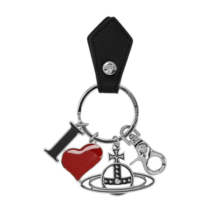 Vivienne Westwood I Love Orb Keyring Black Keychain Accessory