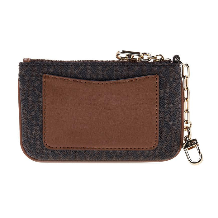 Michael Kors MK Logo Coin Card Wallet Brown PVC Leather