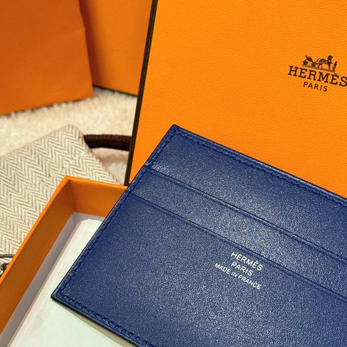 HERMES Rodeo Yellow Leather Card Holder Wallet Unisex