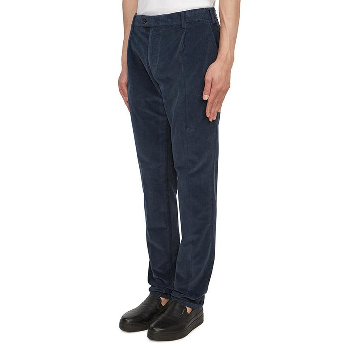 LARDINI Men’s Corduroy Classic Pants Navy