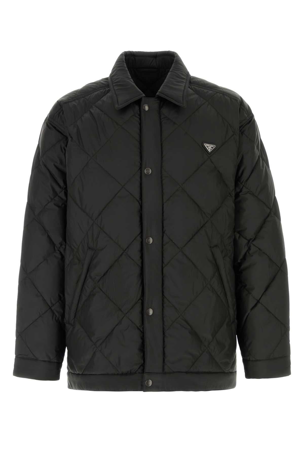 PRADA Black Down Puffer Jacket for Men