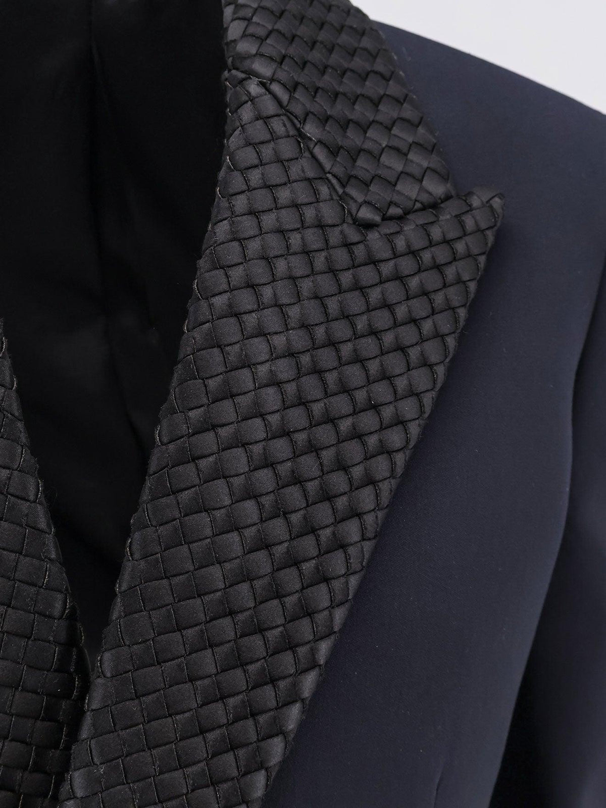 Bottega Veneta Wool Blend Single-Breasted Blazer Jacket Navy