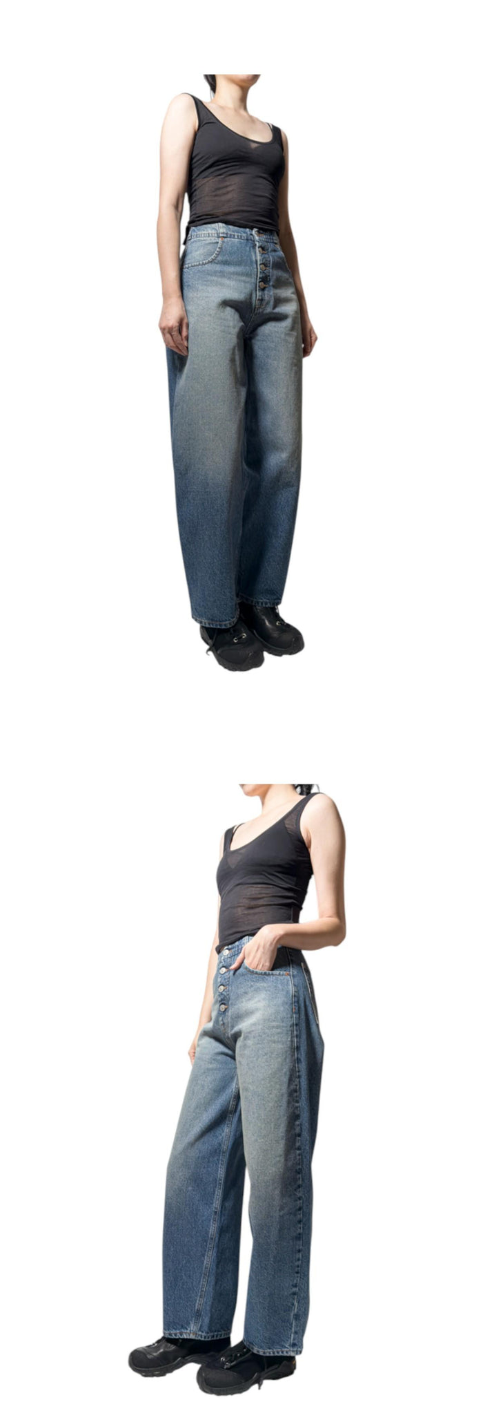 MM6 high-rise straight-leg jeans denim pants