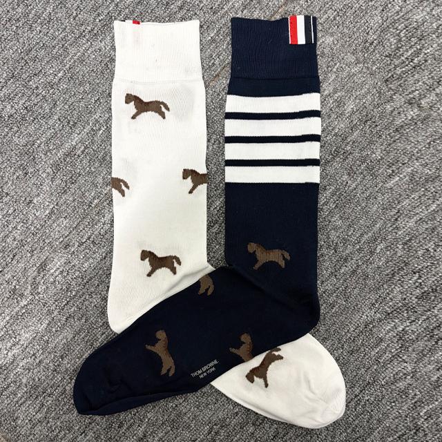 THOM BROWNE Tricolor Tab Lunar New Year Horse Socks MAS212F Y3012 979