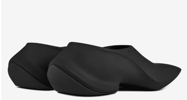 BALENCIAGA Black Space Leather Loafers