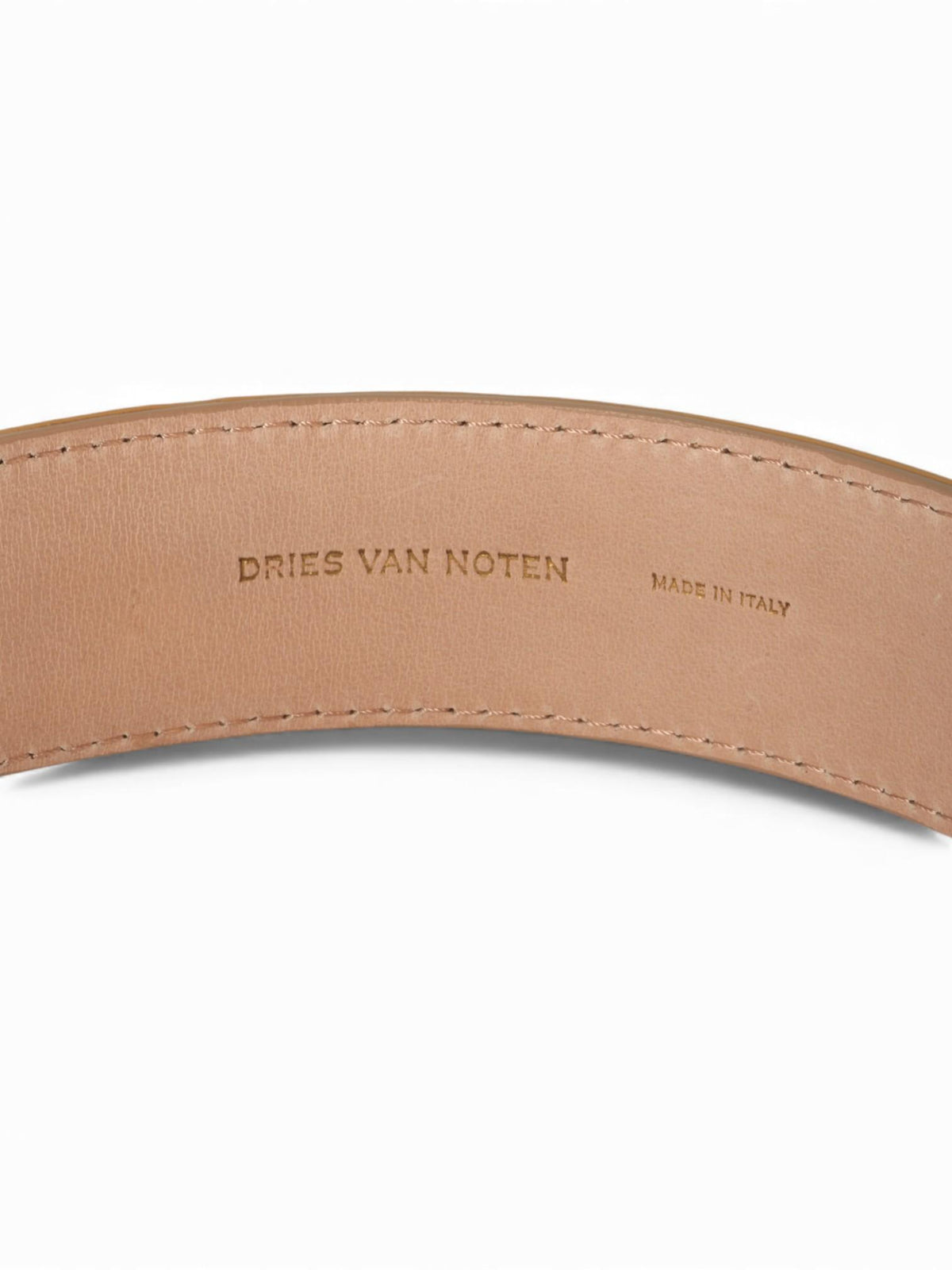 Dries Van Noten Split Leather Belt Sand Unisex 242011403199101