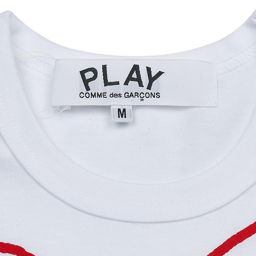 Comme des Garcons Unisex Heart Logo T-Shirt AX T100 051 WHITE