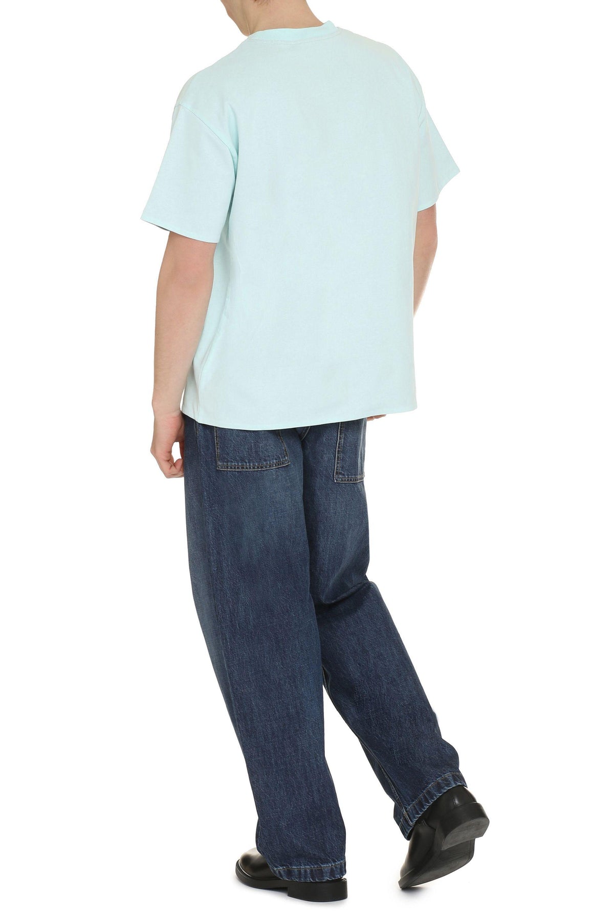 Bottega Veneta Blue Cotton Short Sleeve T-Shirt