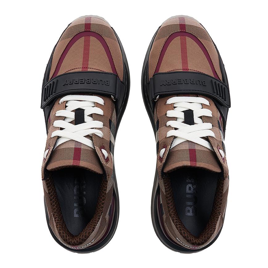 BURBERRY Men’s Check Cotton Low-Top Sneakers 8052971 MF TNR RAMSEY M ST A8894