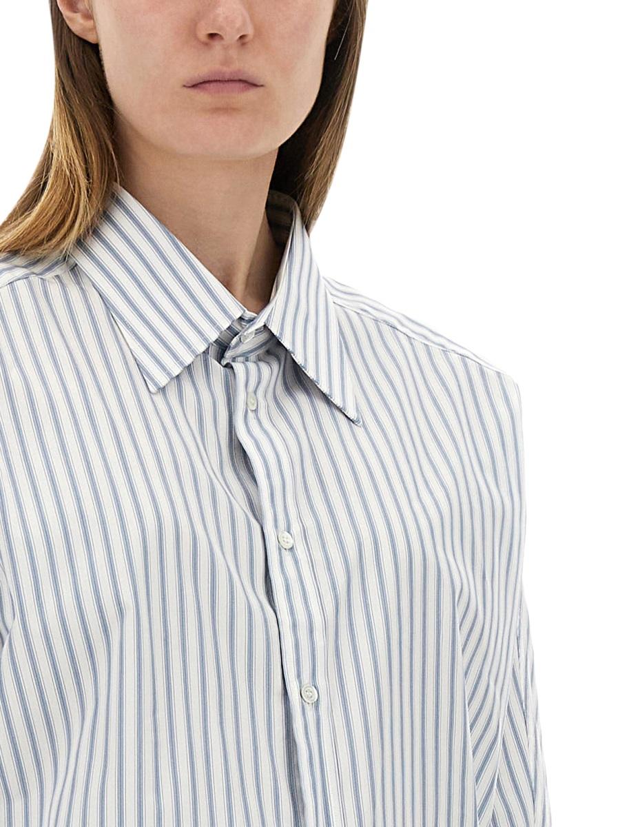 Maison Margiela Cotton Long Sleeve Button-Down Shirt White Women
