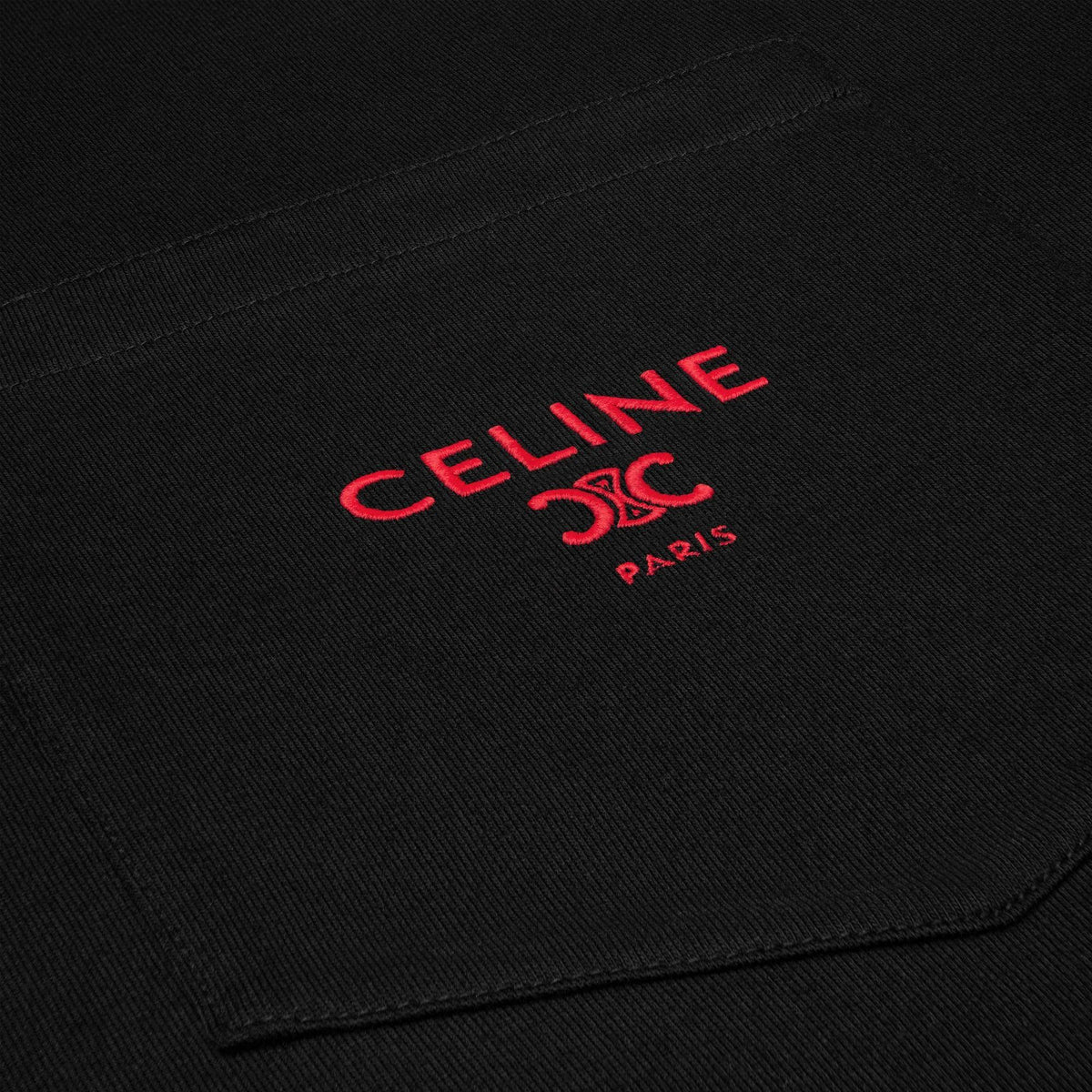 CELINE Logo Short Sleeve T-Shirt Black Men’s RX0I31242 GDX7