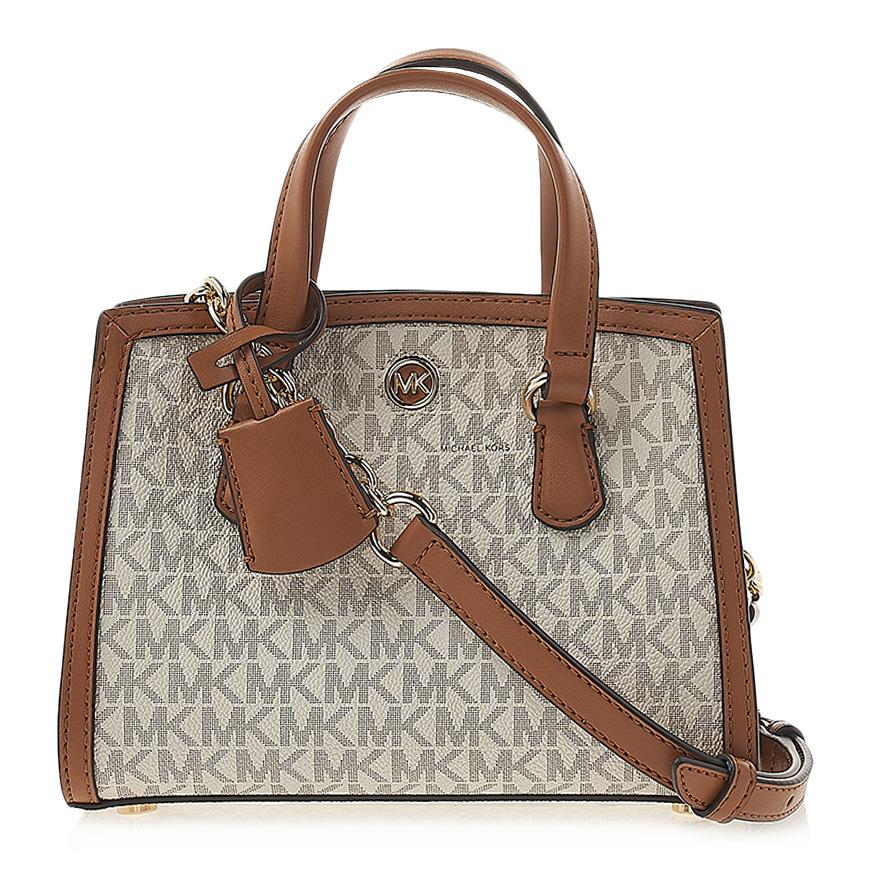 Michael Kors Coated Canvas Chantal Tote Bag Cream