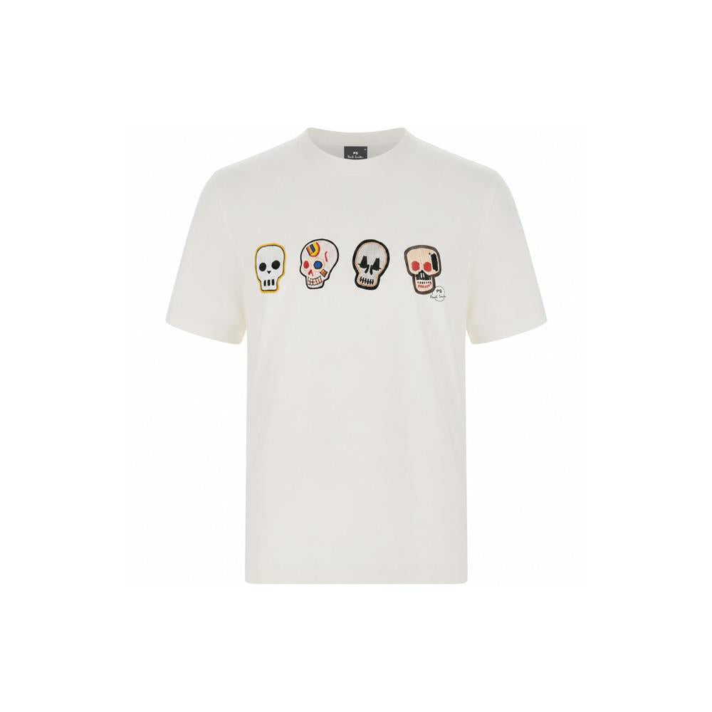 Paul Smith Skull Graphic Casual Fit T-Shirt White Men 220X VP5791 02