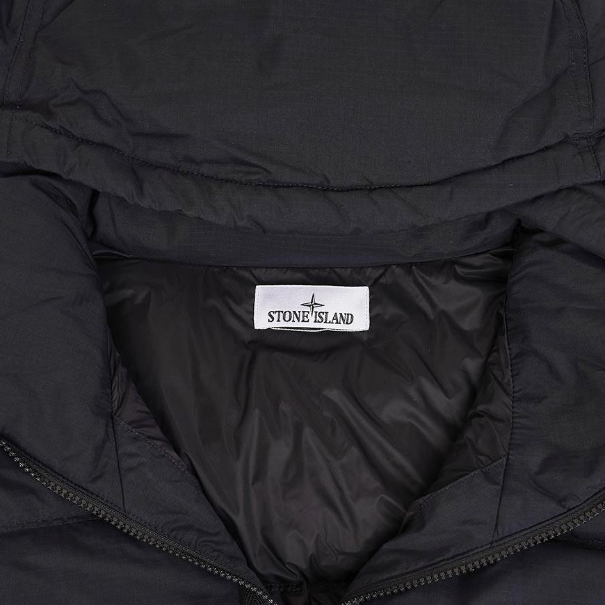 STONE ISLAND Men’s Detachable Hood Down Puffer Jacket Black