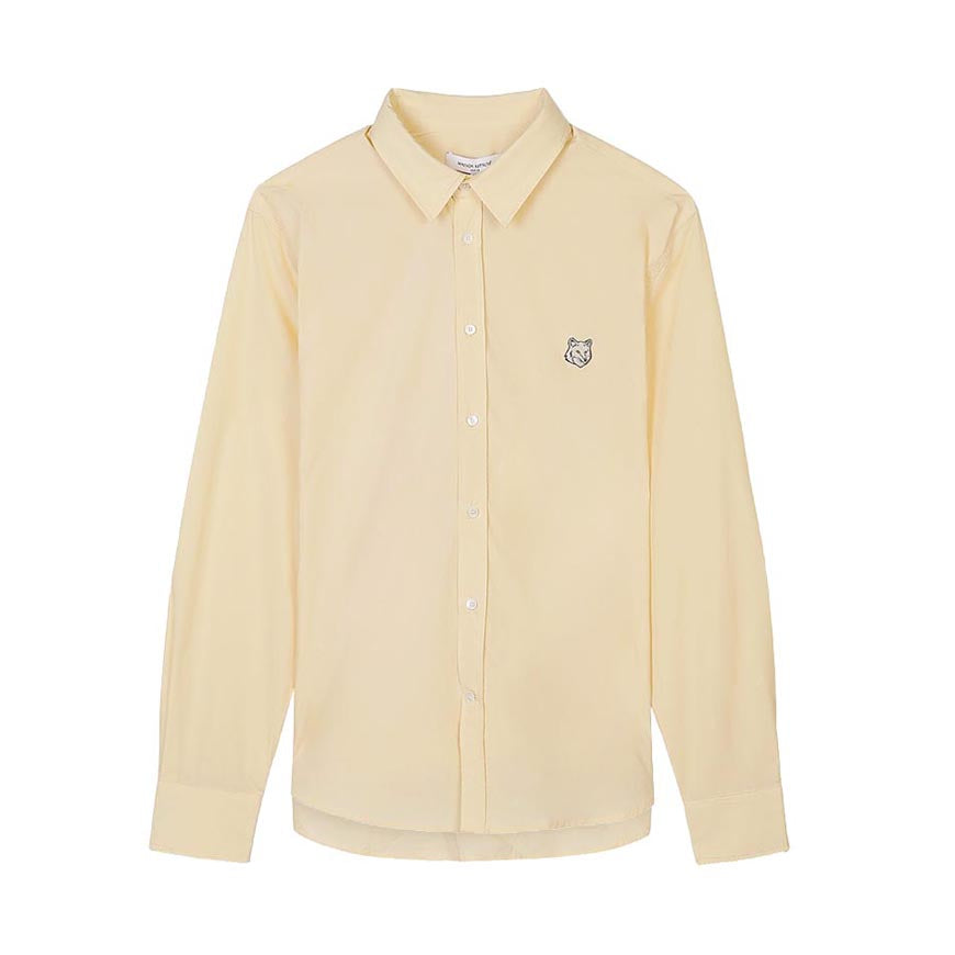 Maison Kitsune Men’s Tonal Fox Head Long Sleeve Shirt