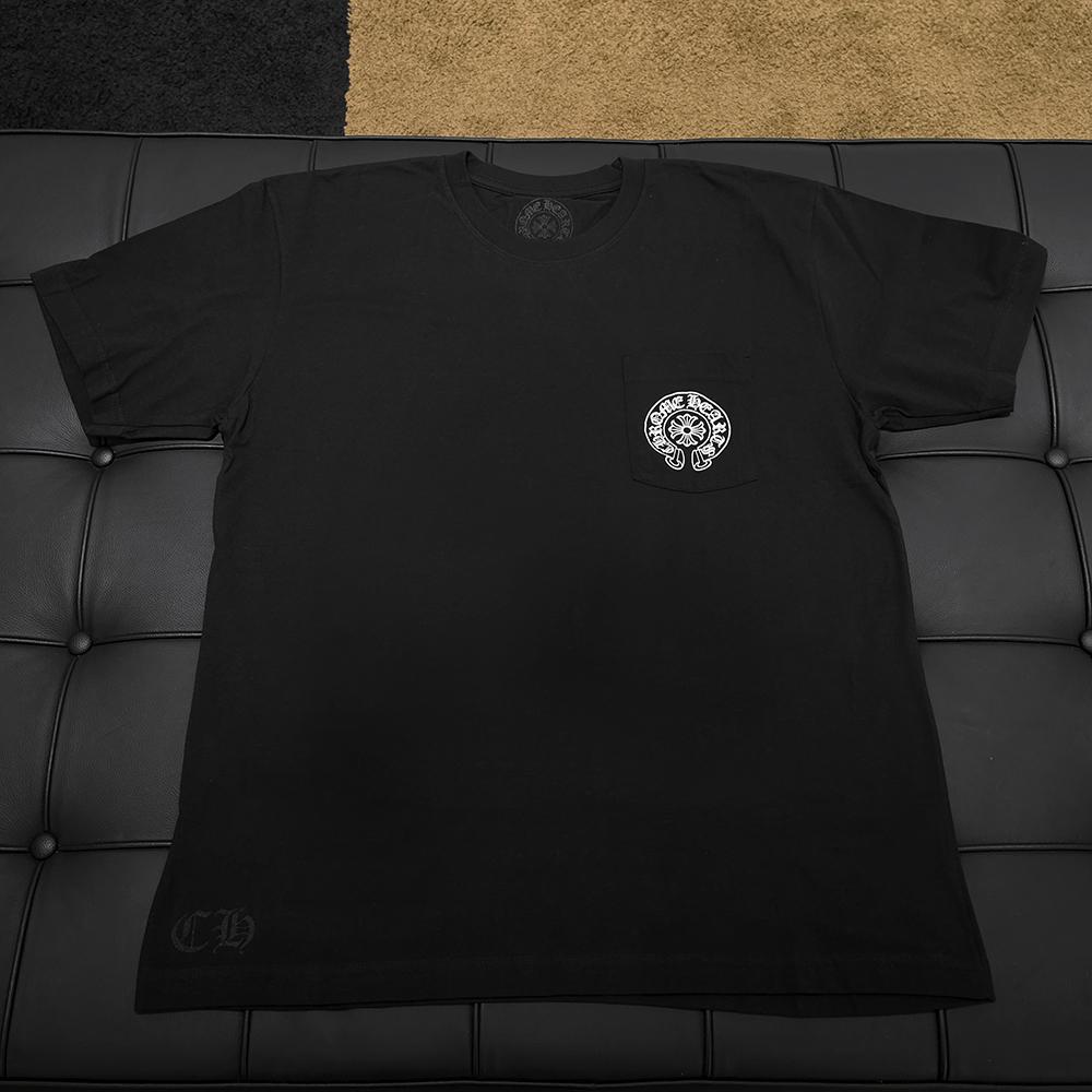Chrome Hearts Horseshoe Logo Pocket Short Sleeve T-Shirt Black Las Vegas