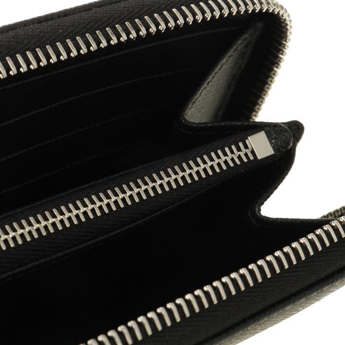 PRADA Saffiano Leather Zip-Around Long Wallet Brown