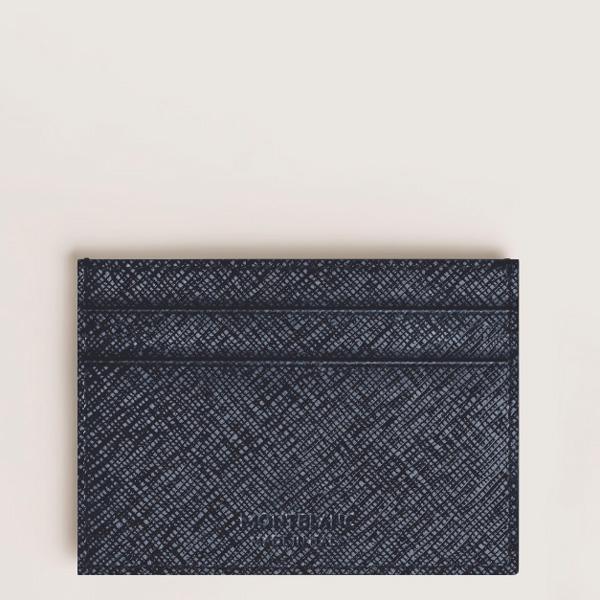 Montblanc Sartorial 5CC Card Holder Tweed Blue Card Wallet