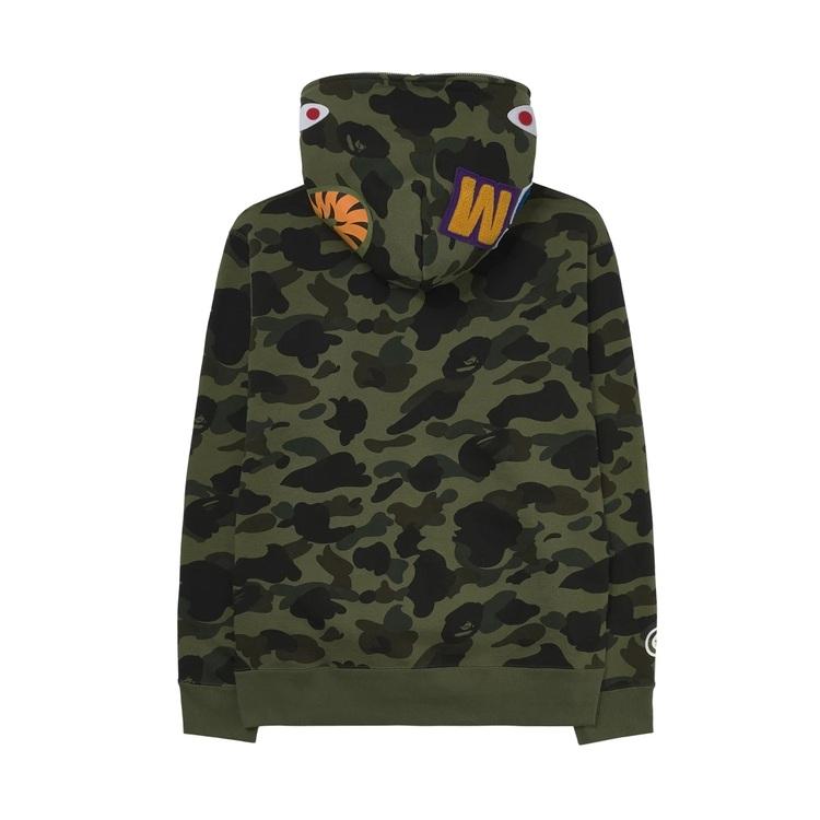 BAPE First Camo Shark Full Zip Hoodie Army Green