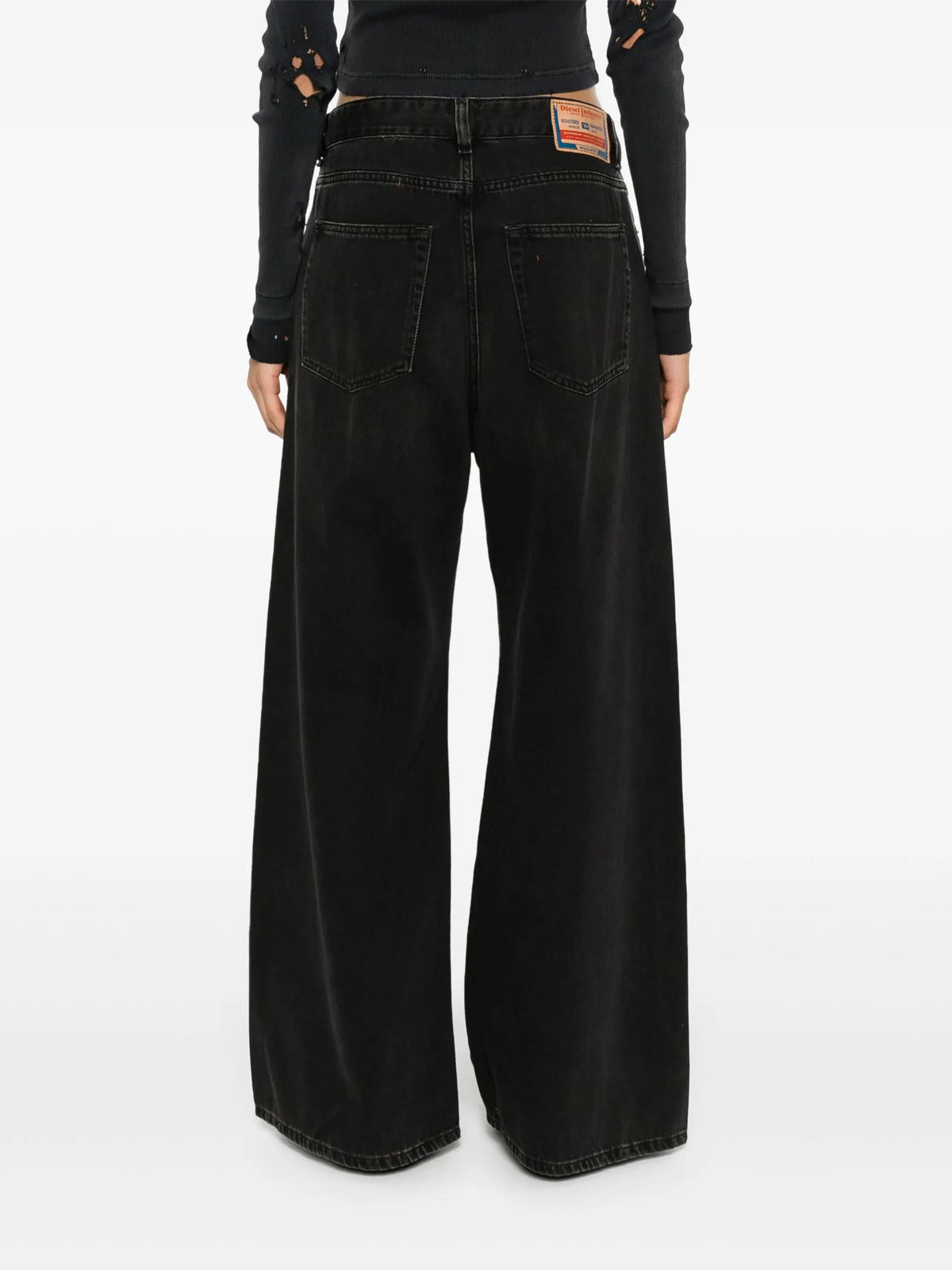 DIESEL 1996 DSIRE Black Loose Wide Leg Denim Jeans Unisex