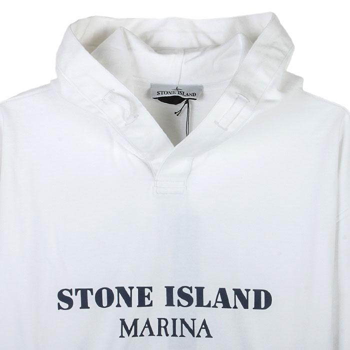 STONE ISLAND Marina Hooded T-Shirt White Men’s Top