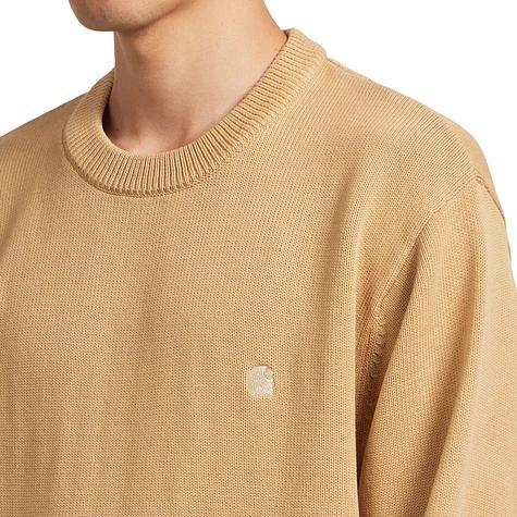 CARHARTT WIP Dusty Brown Round Neck Knit Sweater for Men