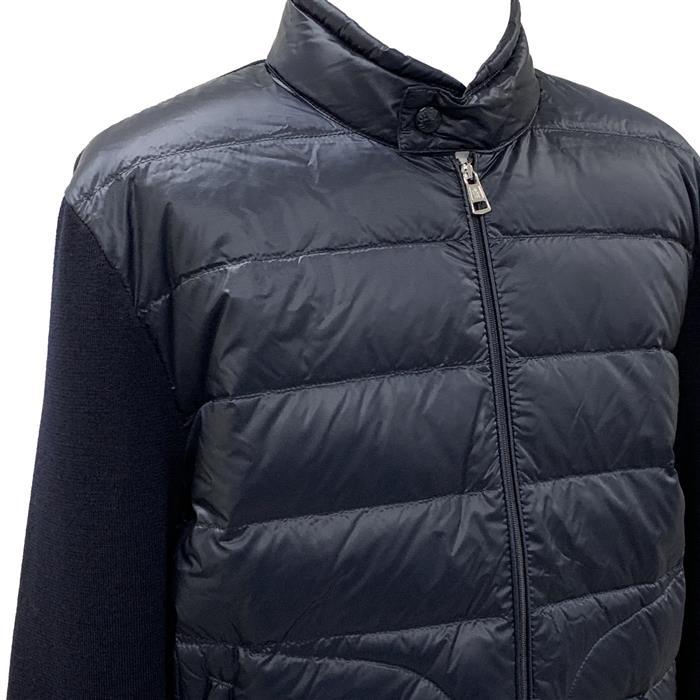 Moncler Tricot Logo Down Padded Wool Zip-Up Cardigan Jacket 9B00016 M1131