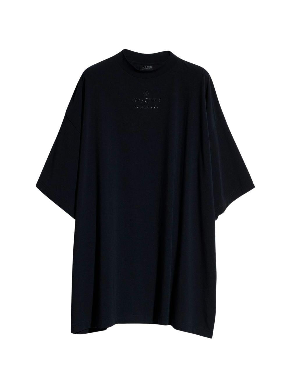 GUCCI Black Cotton Short Sleeve T-Shirt