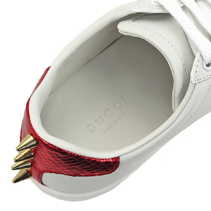 GUCCI Ace Studded Low Top Sneakers White Leather Unisex