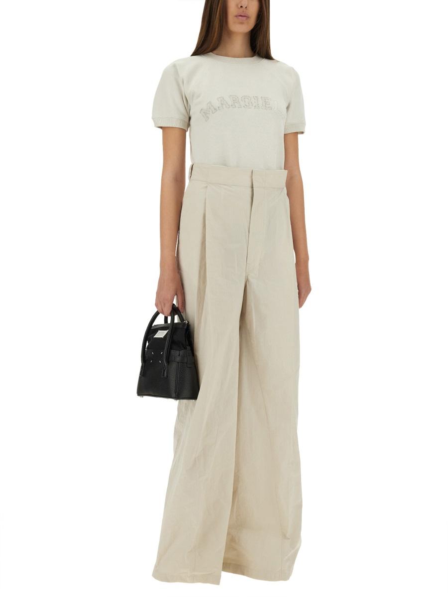 Maison Margiela Black Cropped Trousers for Women