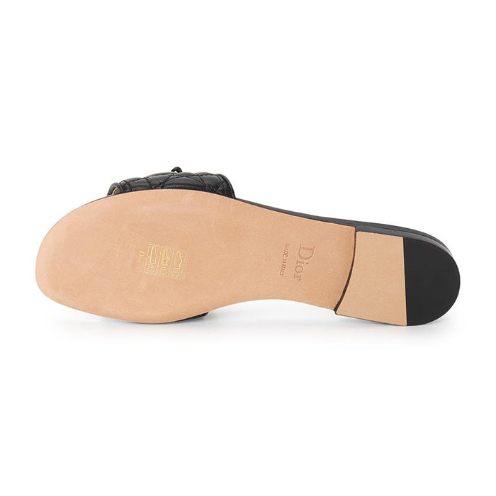 DIOR Cannage Women’s Slide Sandals Slippers Black