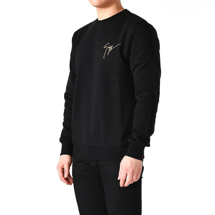 Giuseppe Zanotti Logo Embroidered Crewneck Sweatshirt Black