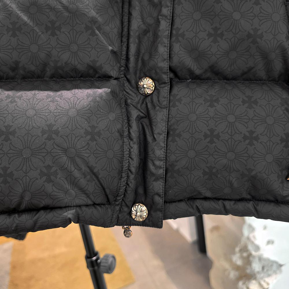 Chrome Hearts Black Cropped STIFF V2 Puffer Down Jacket Unisex