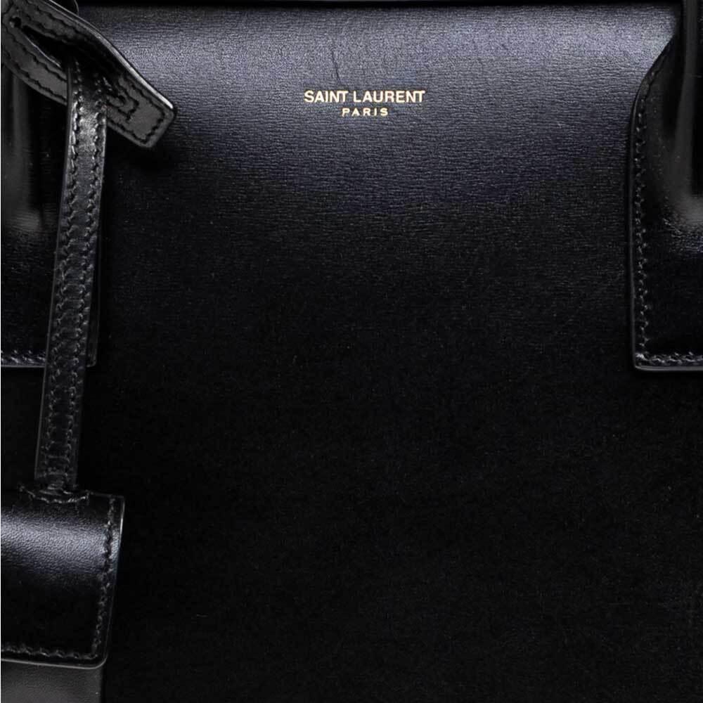 Saint Laurent Sac de Jour Buffalo Leather Tote Bag Black