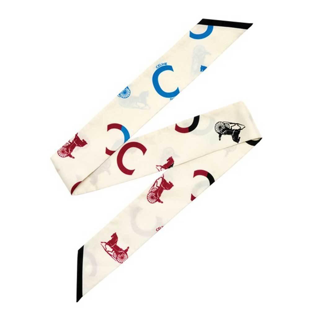 CELINE Women’s Lavalliere Twilly Silk Scarf AA0A63899 GCW1