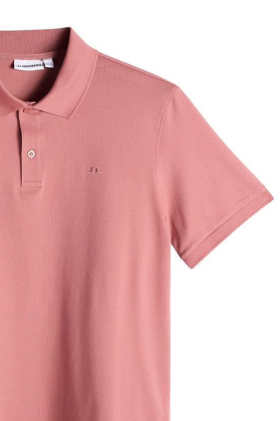 J LINDEBERG Men's Short Sleeve Polo Shirt BMJT15738E195 WITHERED ROSE DOM