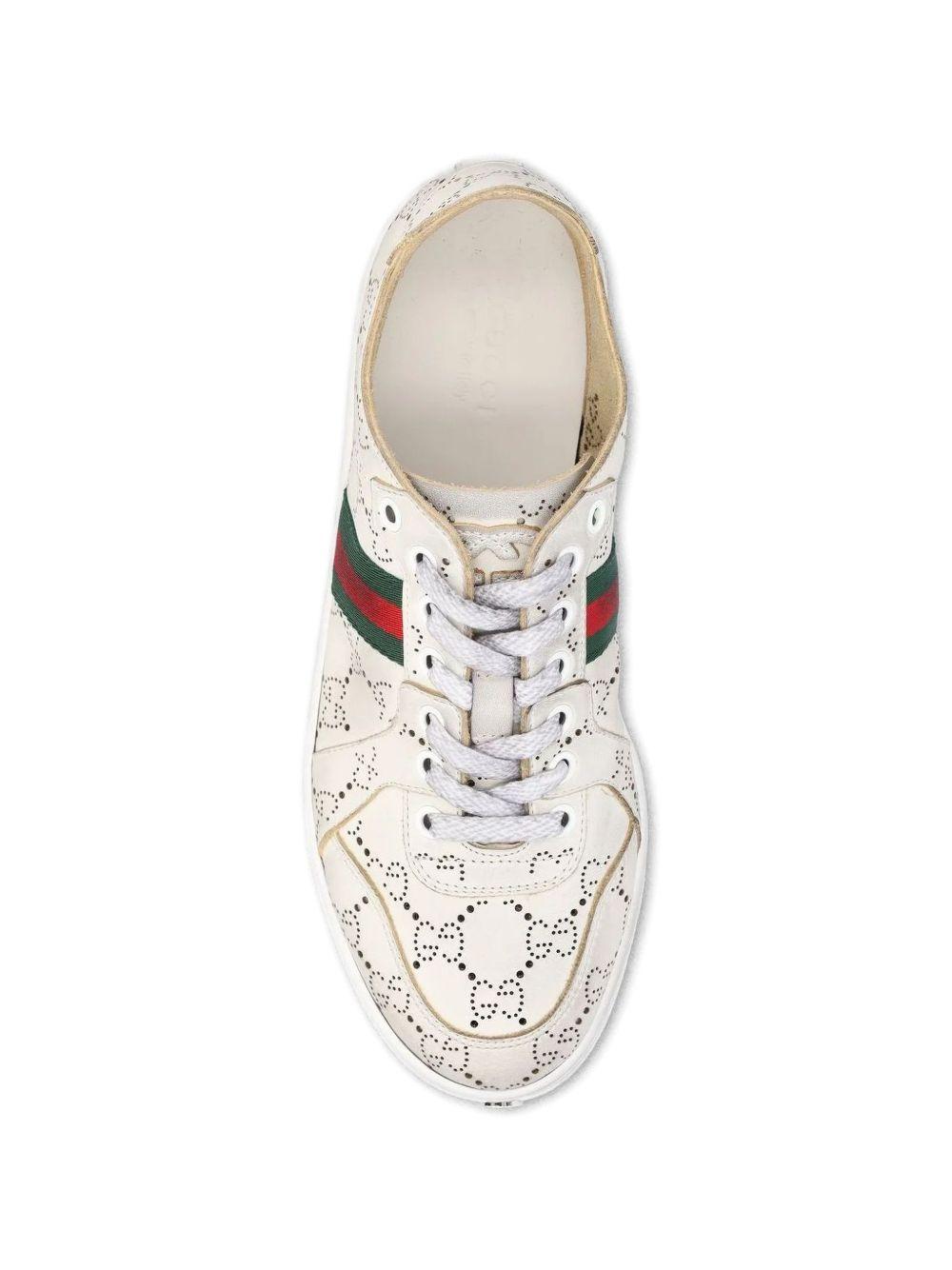 GUCCI Beige Canvas Low-Top Sneakers