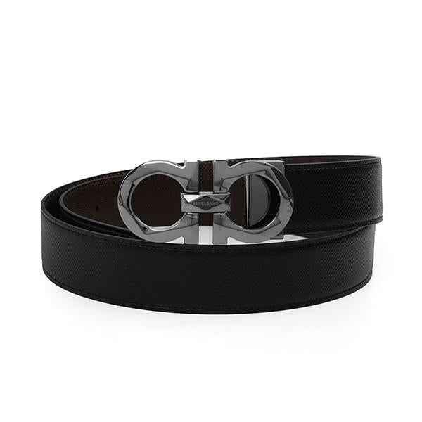 Ferragamo Double Gancini Reversible Leather Belt for Men A161 0725421
